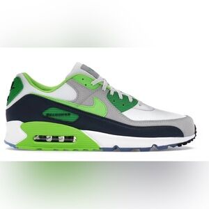 Green and Gray Athletic Sneakers